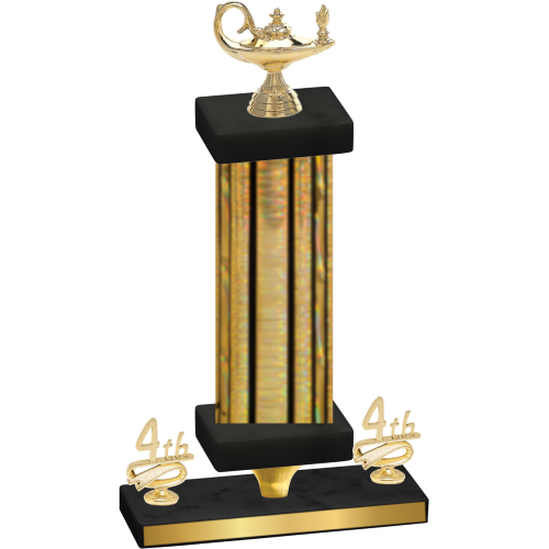 Premium Single Gold Glacier Fourth Place Academics Trophy