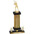 Premium Single Gold Glacier Year Softball Trophy