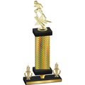 Premium Single Gold Carbon Fiber Victory Football Trophy