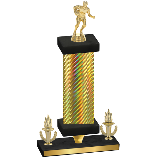 Premium Single Gold Carbon Fiber Victory Rugby Trophy