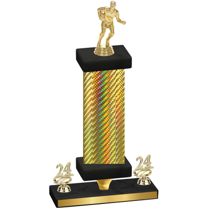 Premium Single Gold Carbon Fiber Year Rugby Trophy
