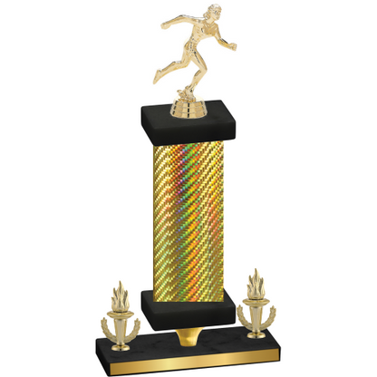 Premium Single Gold Carbon Fiber Victory Running Trophy