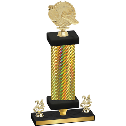Premium Single Gold Carbon Fiber Year Running Trophy
