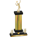 Premium Single Gold Carbon Fiber Year Tennis Trophy