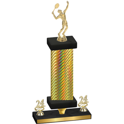 Premium Single Gold Carbon Fiber Year Tennis Trophy