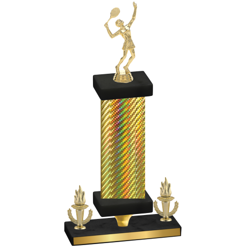 Premium Single Gold Carbon Fiber Victory Tennis Trophy