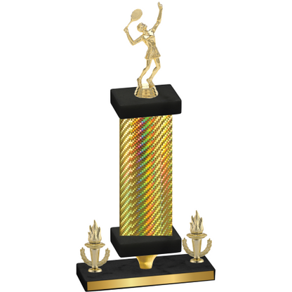 Premium Single Gold Carbon Fiber Victory Tennis Trophy
