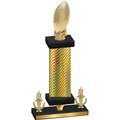 Premium Single Gold Carbon Fiber Victory Football Trophy