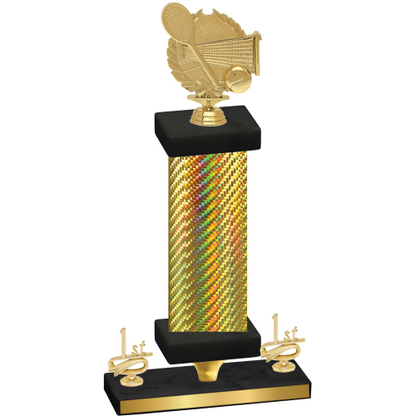 Premium Single Gold Carbon Fiber First Place Tennis Trophy
