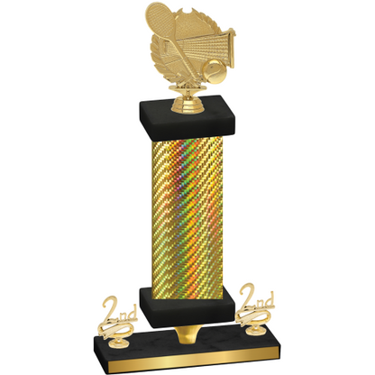 Premium Single Gold Carbon Fiber Second Place Tennis Trophy