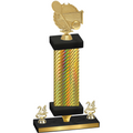 Premium Single Gold Carbon Fiber Year Tennis Trophy