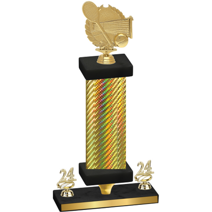 Premium Single Gold Carbon Fiber Year Tennis Trophy
