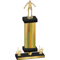 Premium Single Gold Carbon Fiber First Place Wrestling Trophy