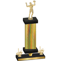 Premium Single Gold Carbon Fiber First Place Volleyball Trophy