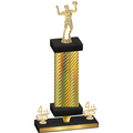 Premium Single Gold Carbon Fiber Fourth Place Volleyball Trophy