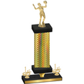 Premium Single Gold Carbon Fiber First Place Volleyball Trophy