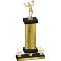 Premium Single Gold Carbon Fiber Second Place Volleyball Trophy