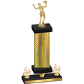 Premium Single Gold Carbon Fiber Fourth Place Volleyball Trophy