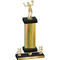 Premium Single Gold Carbon Fiber Year Volleyball Trophy