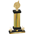 Premium Single Gold Carbon Fiber First Place Volleyball Trophy
