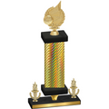 Premium Single Gold Carbon Fiber Victory Volleyball Trophy