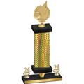 Premium Single Gold Carbon Fiber Year Volleyball Trophy