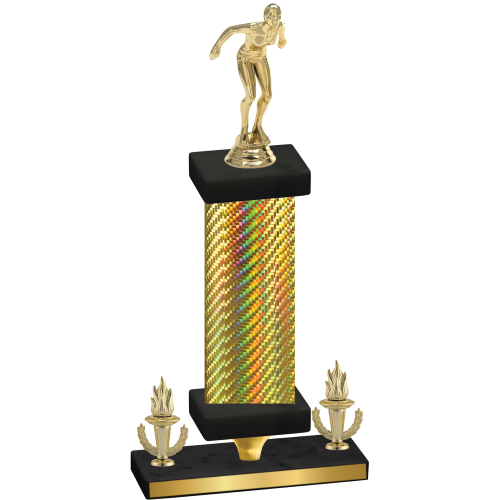 Premium Single Gold Carbon Fiber Victory Tennis Trophy
