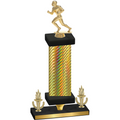 Premium Single Gold Carbon Fiber Victory Football Trophy