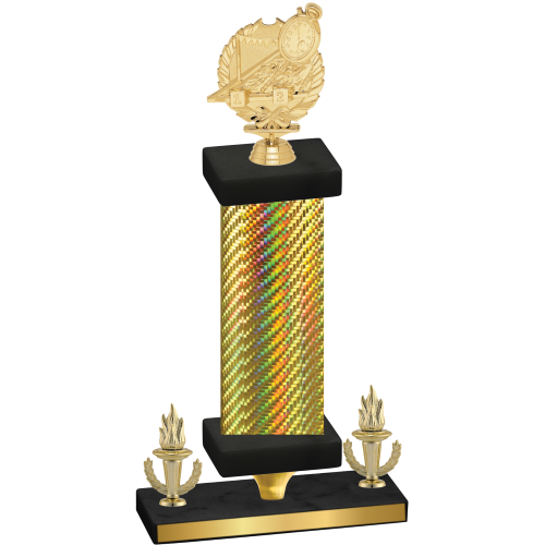 Premium Single Gold Carbon Fiber Victory Swimming Trophy