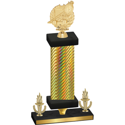Premium Single Gold Carbon Fiber Victory Swimming Trophy