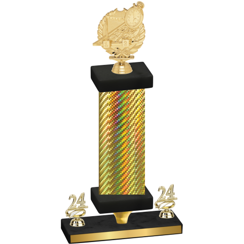 Premium Single Gold Carbon Fiber Year Swimming Trophy