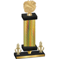 Premium Single Gold Carbon Fiber Victory Cheerleading Trophy