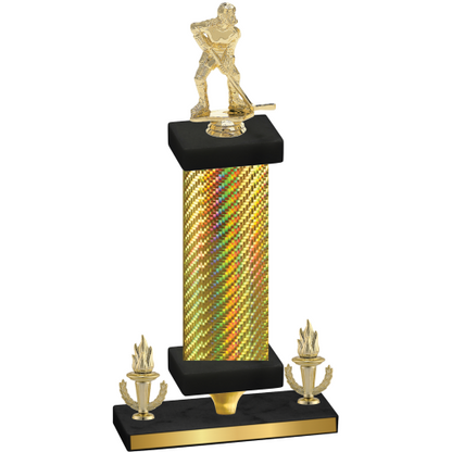 Premium Single Gold Carbon Fiber Victory Hockey Trophy