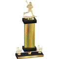 Premium Single Gold Carbon Fiber Third Place Lacrosse Trophy