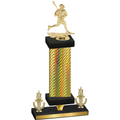 Premium Single Gold Carbon Fiber Victory Lacrosse Trophy