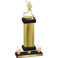 Premium Single Gold Carbon Fiber First Place Lacrosse Trophy