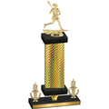 Premium Single Gold Carbon Fiber Victory Lacrosse Trophy