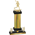 Premium Single Gold Carbon Fiber Year Lacrosse Trophy