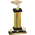 Premium Single Gold Carbon Fiber First Place Cars Trophy