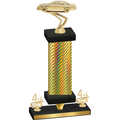 Premium Single Gold Carbon Fiber Fourth Place Cars Trophy