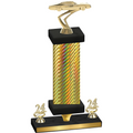 Premium Single Gold Carbon Fiber Year Cars Trophy