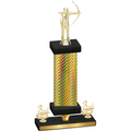 Premium Single Gold Carbon Fiber Third Place Archery Trophy