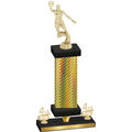 Premium Single Gold Carbon Fiber Fourth Place Basketball Trophy