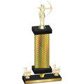 Premium Single Gold Carbon Fiber Third Place Archery Trophy