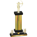 Premium Single Gold Carbon Fiber Year Archery Trophy