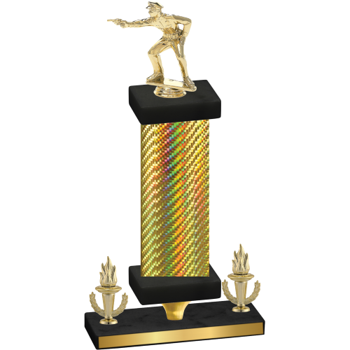 Premium Single Gold Carbon Fiber Victory Shooter Trophy