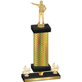 Premium Single Gold Carbon Fiber Fourth Place Shooter Trophy