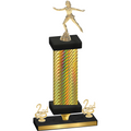 Premium Single Gold Carbon Fiber Second Place Skater Trophy