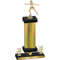 Premium Single Gold Carbon Fiber Year Skater Trophy