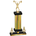 Premium Single Gold Carbon Fiber Victory Weights Trophy
